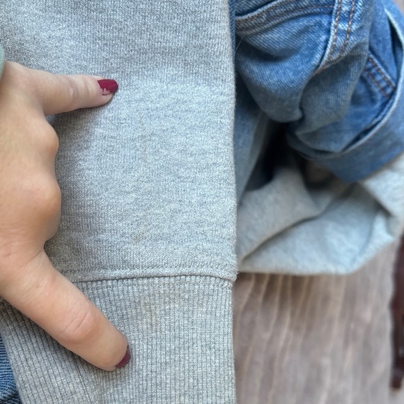 Levi's Blue Denim Jacket with Gray Hood - Picture 8 of 8